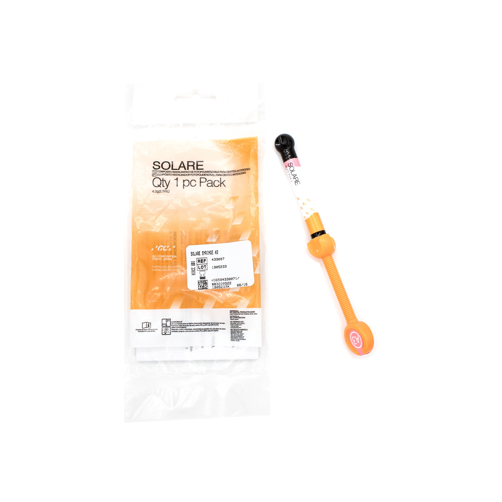 RESINA MICROHÍBRIDA FUJI JERINGA SOLARE (ANTERIOR) GC 4GR A3